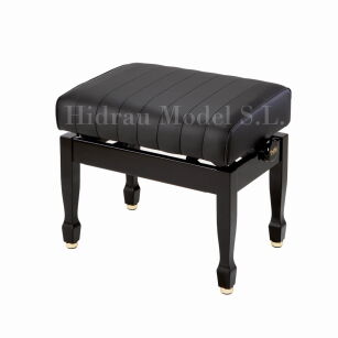 Hidrau Model BC38 Ergonomic - czarny połysk, winyl – ława do pianina / fortepianu
